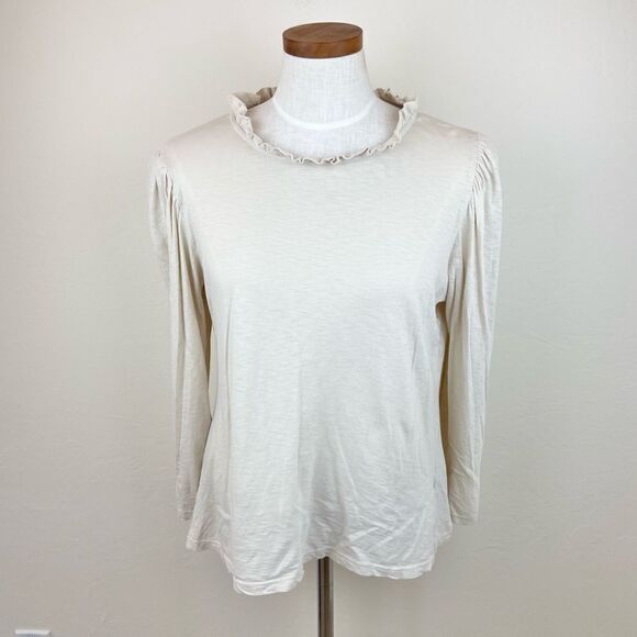 Sundry Ruffle-Neck 3/4 Sleeve Top - Picture 1 of 6